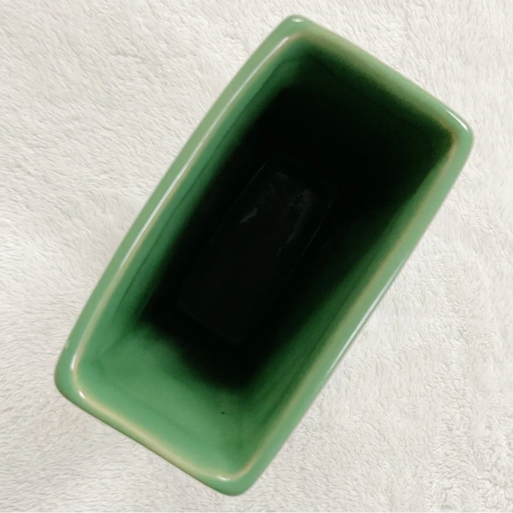 Red Envelope Portugal Ceramic Vase Green Blue Color Block Modern 6”